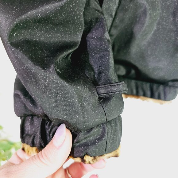 Reversible Faux Fur Leopard Print Jacket With Zip Closure & Pockets Size M《911》J - Picture 7 of 7